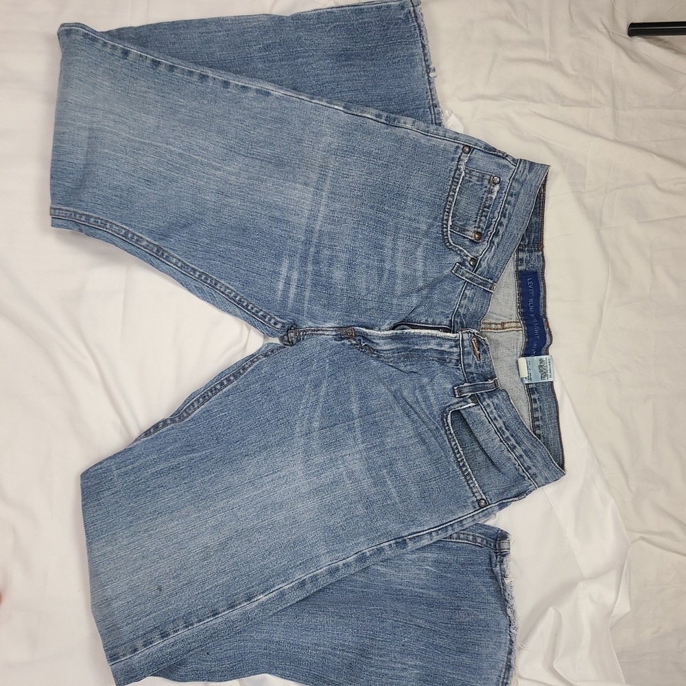 Levi 514 slim straight Jeans denim Blue Distressed 33x32